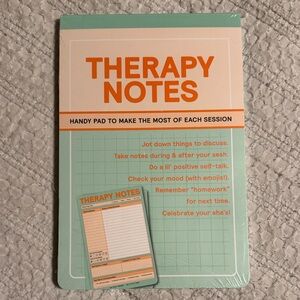 Knock Knock Therapy Notes Pad - Green and Orange